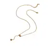 Moda Europea y Americana Sencillo y Exquisito Versátil Collar con Forma de Cintura de Circonita con un Toque de Lujo Ligero y Gama Alta, Cadena de Clavícula con Borla para Mujer