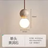 Lámpara colgante vintage para mesita de noche, color crema, estilo japonés wabi-sabi, lámpara colgante retro de travertino amarillo para recibidor, pasillo, comedor