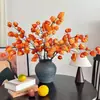 Flores de Fruta Linterna Artificiales, Decoración de Hogar de Alta Gama para Sala de Estar, Adornos para Habitación de Boda, Decoraciones para Inauguración de Casa y Año Nuevo, Ramas de Árbol Frutal