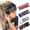 Diadema Deportiva Elástica Ancha Antideslizante Estilo Bohemio para Mujer Transpirable para Entrenamiento Running Banda Sudor