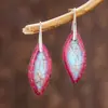 Pendientes colgantes de piedra emperador de colores de moda en Amazon, forma de gota, para mujer, temperamento bohemio, pendientes multicolor
