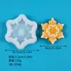 Molde para Bolo de Fondant Floco de Neve de Natal Molde para Vela Perfumada Floco de Neve DIY Molde para Sabão Molde de Silicone Pinça