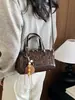 Bolso Boston de patchwork color chocolate, bolso tote de gran capacidad, nuevo estilo 2026, bolso de hombro para mujer, bolso cruzado, adecuado para ir al trabajo y viajar
