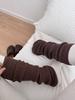 Pattkin Nuevos 10% Lana de Oveja Estilo Coreano Suaves y Cálidos Calentadores de Piernas de Punto Calcetines Gruesos de Protección Térmica para Piernas