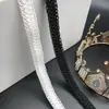 Nova Renda Trançada de Poliéster Preto e Branco para Acabamento de Centopeia, Fita Estilo Chanel, Acessórios para Vestuário, Fita de Acabamento com Borda em Espinha de Peixe