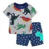 Comercio Exterior Ropa Infantil Verano Nuevo Transfronterizo Al por Mayor Hombres y Mujeres Bebé Manga Corta Pantalones Cortos Camiseta Conjunto de Dos Piezas