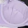 Lencería Fina de Cinta de Cuatro Colores Sujetador para Niña de Pecho Pequeño con Aro de Acero Reafirmante con Relleno Hebilla de Tres Ganchos Traje de Sujetador para Mujer