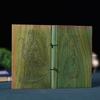 Documento de Sutra de sándalo de bolsillo portátil, tuya de sándalo verde, Jin Nan, artesanías de madera de palisandro lobular africano