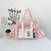 Bolso Cruzado de Gelatina Transparente de PVC para Mujer Nuevo de Personalidad Transfronteriza Impermeable para Natación Bolso de Hombro para Playa Fitness Viaje