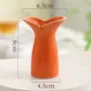 Estilo Crema de Ins Cerámica de Escritorio Jarrón Pequeño Renovación de Habitación Objetos Pequeños Cálidos Adornos de Flores Artificiales Decoración de Oficina