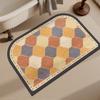 Alfombrilla de Baño de Barro Diatómico Estilo Retro para Puerta de Baño del Hogar Alfombrilla de Suelo para Baño Absorbente de Agua, Secado Rápido, Resistente a Manchas y Antideslizante Alfombrilla Venta al por Mayor