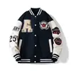 Uniforme de béisbol transfronterizo retro americano primavera y otoño juvenil abrigo bordado chaqueta de pareja para hombre outlet de fábrica