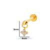 Henson G23/F136 Aleación de Titanio Joyería para Perforaciones Colgante de Gotas de Agua Circonita Varilla Roscada Interna Uña de Labio Uña de Oreja