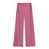Pantalones Casuales Estilo Americano Estilo Perezoso para Mujer Primavera y Otoño Nuevo en Forma de V Cintura Baja Simulación Rectos Fitness Hogar Rectos