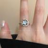 Anillo Xinghe Accompanied_Star Zircon para Mujer Anillo de Temperamento de Lujo Ligero ins Moda Personalidad Comodín Anillo de Cola