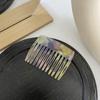 Peine de Ácido Acético Japonés y Coreano Estampado de Leopardo Creativo Retro Elegante Elegante Mini Compacto Ins Estilo Simple Peine para el Cabello de Alta Gama
