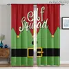Cortinas de Grinch Navideño Decoración Festiva Cortinas Romanas Cortas Sin Taladro Cortinas Impresas Digitalmente