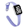 Pulseira de Silicone para Relógio Compatível com Apple iWatch Fivela Invertida S11 Cintura Fina Clássico S10 Modelo Fino 987 Cor Sólida