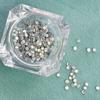 Productos de Comercio Exterior Taladro Dental Redondo de 2 mm Decorativo Vidrio de Color Ab 1.9-2.0 mm Oro y Plata Taladro Dental de Belleza