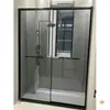 Hangzhou Cabina de Ducha Personalizada Separación Húmeda y Seca Puerta Corredera de Vidrio Acero Inoxidable Celebridad de Internet Minimalista Baño de Cuerpo Entero Integrado