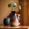 Vaso de Beleza de Grés Chinês Zen Retrô Escritório Arranjo de Flores Hidropônico Cerâmica Interior Desktop Enfeites Recipiente para Flores