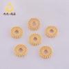 Cuentas Espaciadoras de Engranaje con Baño de Cobre Cubiertas de Oro de 14K que Conservan el Color Cuentas Espaciadoras Twist Accesorios de Joyería DIY Material para Collar Pulsera
