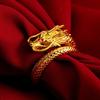 Anillo de pareja para hombre y mujer de oro de arena de Vietnam, dragón y fénix, anillo abierto ajustable, grifo en relieve, dominante, venta al por mayor de fábrica de anillos