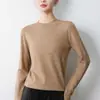 Suéter de punto fino de una sola pieza, redondo y plano, para mujer, holgado y estilizado, top de punto gris para otoño e invierno