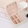 Caja de joyería mini con cremallera en stock, caja portátil para guardar anillos de viaje, caja de regalo para joyería, caja de embalaje para accesorios de collar