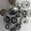 Porca serrilhada imperial com rosca 1/4*20, cabeça chata serrilhada, diâmetro externo 16MM, espessura 5MM, 2 lados chatos zincados em branco