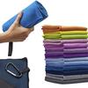 Toalha esportiva de secagem rápida com desconto, toalha de banho, toalha de praia, absorvente, secagem rápida, estampada, lisa, toalha de veludo dupla face