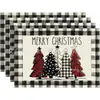 Manteles Navideños Minimalistas Modernos Estampado de Bosque con Alces Manteles Estilo Occidental Manteles Domésticos Aislantes del Calor Manteles para Tazones Manteles para Platos Venta al por Mayor