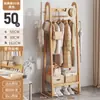 Perchero de pie para dormitorio, tendedero para ropa, tendedero para habitación, madera maciza, para colocar la ropa por la noche, uso en interiores del hogar