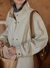 Solighter Estilo Francés Cuello Retro Holgada Chaqueta Crock para Mujer Primavera