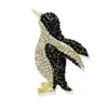 Broche de Pingüino con Pedrería Transfronterizo Europeo y Americano Broche de Pin de Animal Ave de Gama Alta Decoración Versátil para Traje Abrigo