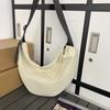 Bolso cruzado casual estilo coreano de gran capacidad para mujer, bolso simple para el trabajo, bolso de hombro casual, bolsa de deporte tipo "dumpling" para niños