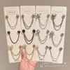 Ferramenta anti-arrasto para perna de calça, fivela de pino de corrente para encurtar pernas de calça compridas, corrente de tornozelo fixa, fecho para ajuste de bainha