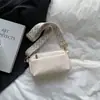 Bolsa Quadrada Pequena Lisa de Cor Sólida Estilo Coreano Nova Moda Outono/Inverno 2025 Bolsa de Ombro com Personalidade Bolsa Transversal Tendência Estilo Ins