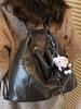 2025 Nueva Mochila de Gran Capacidad para Viajes Cotidianos Mochila de Hombro Único Estilo Retro Casual Tendencia Urbana Bolso Tote para Mujer