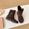 Botines de Plataforma Retro para Mujer 2026 Otoño Invierno Nuevos Punta Redonda Botas Martin Suela Suave Adelgazantes Uso Bidireccional Botas de Mezclilla Plegables