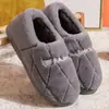 Pantuflas de Algodón para Hombre Hogareñas Otoño e Invierno Antideslizantes 2024 Nuevas para el Hogar Interior Cálidas Pantuflas de Peluche Pantuflas de Algodón para Mujer