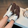 ~ Couro de vaca interno com elevação alemã Sapatos de treinamento femininos Sapatos de prancha femininos 2025 Primavera Novo Velcro Casual Sola Salto Sapatos femininos