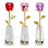 Soporte Creativo de Cristal Rosa de Lujo Ligero Regalo de Cumpleaños Regalo de San Valentín Soporte para Flores Adorno para Sala de Estar Dormitorio Venta al por Mayor