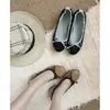 Zapatos Planos para Mujer Chuyuji 2026 Verano Nuevo Estilo Cuadros Patchwork Suela Suave Tacón Grueso Lazo Punta Redonda Zapatos Planos