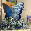 Decoración de ventana de exhibición de flores artificiales de mariposa gigante, soporte de mariposa floral, flor decorativa para accesorios de fotos y exhibición