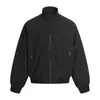 Chaqueta de Trabajo Color Sólido Cuello Alto para Hombre Otoño Casual de Marca de Moda Ins Punk Versátil Holgada Chaqueta de Vuelo Americana