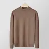Suéter Básico de Punto Cálido de Invierno para Hombre y Mujer, Cuello Alto Medio, Estilo Coreano, Ajustado, Multicolor