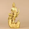 Guyunzhai 2023 novo ornamento de Guanyin em latão lua de cobre Guanyin decoração de casa presente criativo artesanato