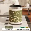 Nueva Sala de Té de Estilo Chino, Casa de Té, Cubo de Basura Redondo de Cuero, Uso en Habitación de Hotel, Sala de Estar Retro de Estilo Chino, Alto Valor Estético