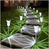 Luces Navideñas Solares Impermeables para Exteriores LED con Estaca de Acero Inoxidable para Camino Patio Jardín Terraza Entrada Decoración Exterior
